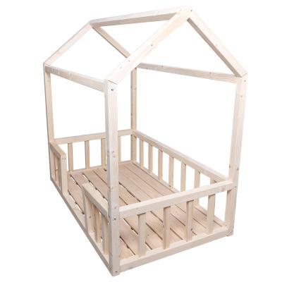 China New Solid Wood Type of Furniture 2021 Canopy Tent Solid Wood Montessori Kids Bunk Bed For Kids for sale