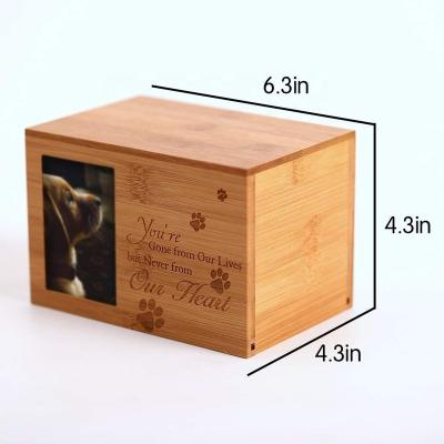 China Solid Wooden Pet Viable Urn Cat Dog Crematorium Teddy Cokey Butterfly Dog Cremes Moisture Proof Box Funeral Supplies for sale