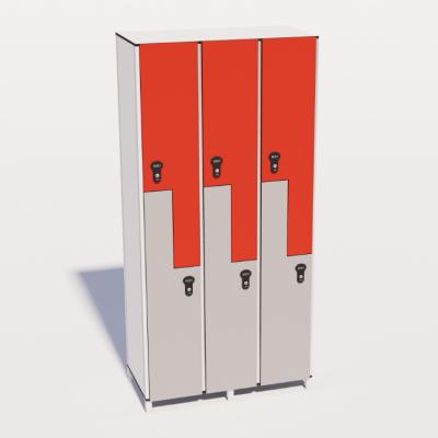 China AOGAO High Quality Custom Waterproof Z Shape HPL Locker Cabinet With Lock 6 Door Students Lockers for sale