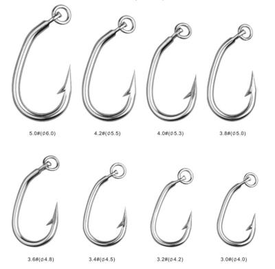 China Commercial STAINLESS STEEL Hooks Tuna Fishing Hooks Stainless Steel for sale