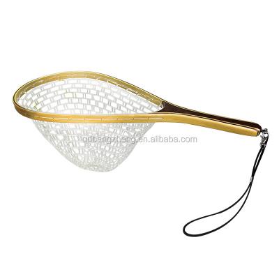 China Quality Wood and Rubber Grade Fly Fish Landing Rubber Net for sale