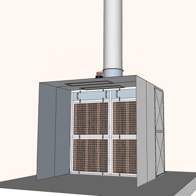 China Open Face Spray Paint Booth / Front Entry Open Booth For Small Parts Painting Manufacturer CE 2510*2800*2110 mm for sale