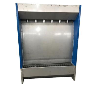 China Building Material Shops Mini Customizable Water Curtain Spray Paint Booth With Steel Grills Platform for sale