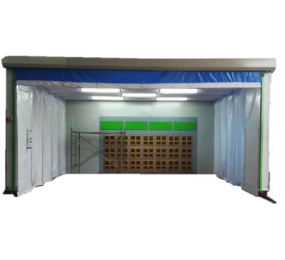 China Building Material Stores Furniture Spray Booth Movable Paint Room Paint Retractable Booth for sale