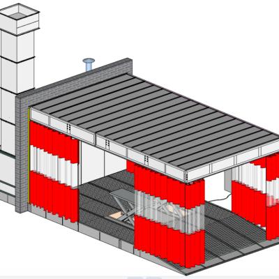 China European Standard Auto Turn Prep Station Prep Bay For Sanding Cars 6900*3900*2700 mm for sale