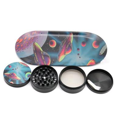 China Custom Art Logo Grinder With Rolling Trays Tobacco Herb Smoking Accessories Wholesale for sale