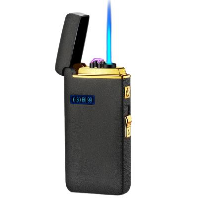 China New USB Rechargeable Electronic Lighter Electric Igniter With LED Power Display USB Cigarette Lighter Arc Plasma Lighters Charging Windproof Instruments For Men for sale