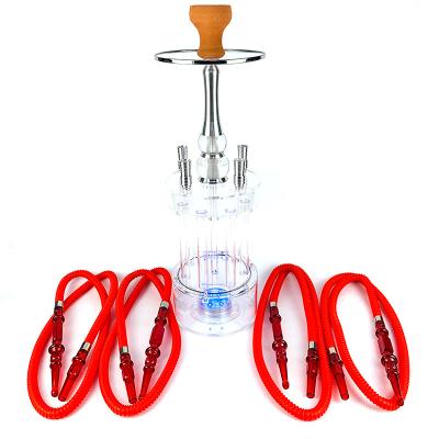 China High Quality Eco-friendly Shisha Accessories Classics Wooden Shisha Hookah With 4 Hose for sale