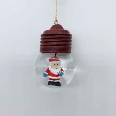 China Mini Santa Claus Resin Buy Worldwide Snow Globe Hanging with String for Baby's First Christmas for sale