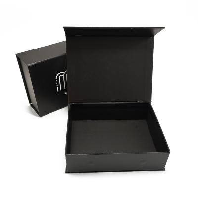 China Wholesale Custom Printed Recycled Handmade Luxury Rigid Paper Cardboard Closure Simple Black Empty Magnetic Gift Box Materials for sale