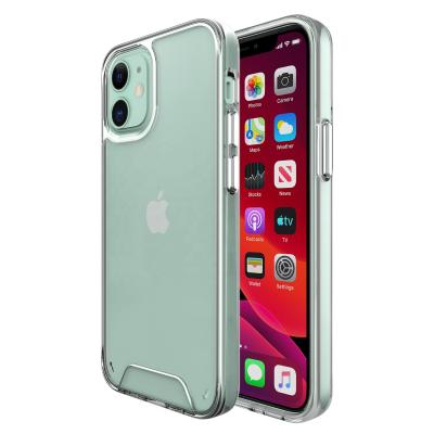 China Shockproof For iPhone 12 Pro Max Case Clear Phone Case Shockproof Transparent PC Back Cover Device TPU Cover for sale