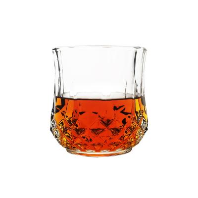 China 2021 new heavy bass glas hot sale lead free handmade clear whiskey glass for sale