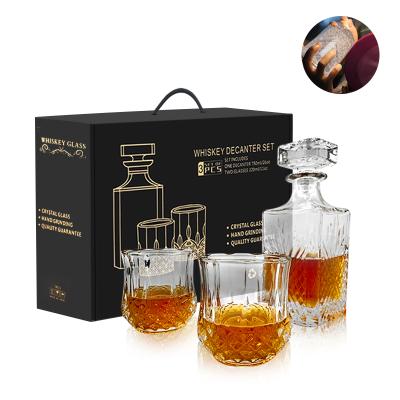 China New classic / postmodern handmade whiskey 750ML decanter set whiskey with box and stones for sale