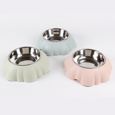 China Stainless Steel Sustainable Dog Food And Water Bowl Bowl Large / Small Breed Non Slip Pet Bowl for sale