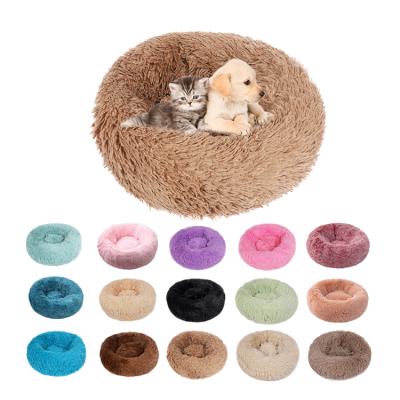 China Wholesale Breathable Pet Bed Faux Fur Cat Round Pet Bed Waterproof Round Pet Beds for sale