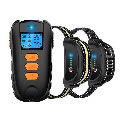 China Rechargeable Dogs Dog Training Collar with Outdoor 3 Training Modes Beep Vibration Shock Collar for Small Medium Large Dogs for sale