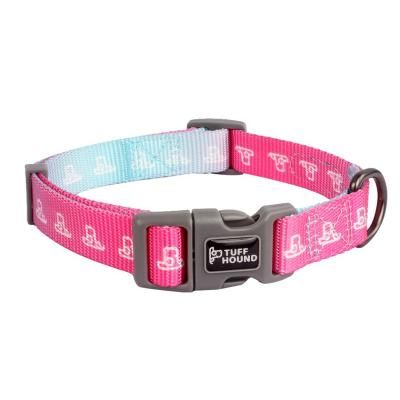 China OEM Custom Custom Logo Adjustable Blank Plain Nylon Dog Collar for sale