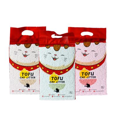 China OEM Viable Natural Factory Wholesale Tofu Cat Litter Flushable Cat Litter Air Freshener Pet Edibles for sale