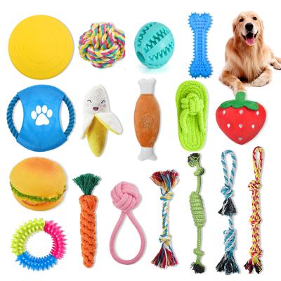 China Cotton Rope Toy Interactive Dog Chew Toy Bite Heavy Duty Plush Custom Interactive Pet Chew Squeaky Dog Toys for sale