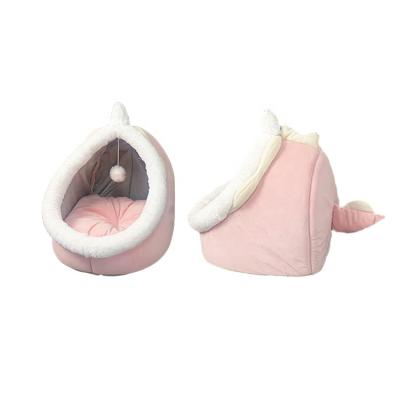 China Hot Selling Kind Washable Breathable Cat Bed Cat House Round Cat Pet Bed Pet Bed And Accessories for sale