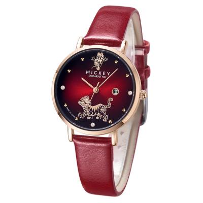 China High Quality 2022 New Year Zodiac Day/Date Ladies Tiger Luxury Leather Date Waterproof Quartz Watch for sale