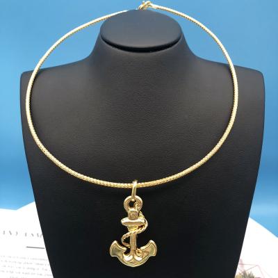 China Factory Price CLASSIC Unique Design Custom Gold Plated Natural Jewelry Choker Necklace Chain Office Lady Gift for sale