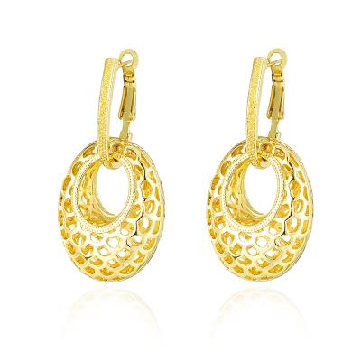 China FASHIONABLE Popular Cheap Price Classic Luxury 24k Gold Plated African Hoop Earrings For Women for sale