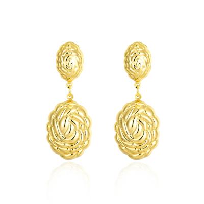 China TRENDY Creative Gold Plated New Design Custom Fashion Earrings Female Elegant Jewelry for sale