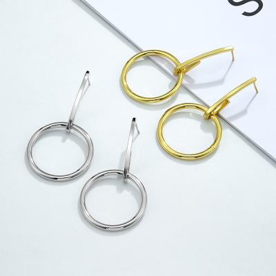 China FASHIONABLE Fast Shipping Summer Women Big Circle Hoop Earrings Jewelry Cutomizable Cubic Zirconia Gold Plated Fast Shipping for sale