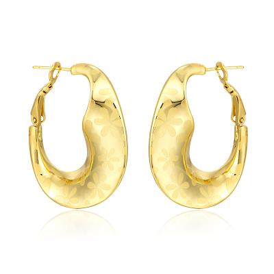 China African American Women TRENDY Lastest Gold Plating Color Copper Funky Circle Earrings For Party Occasions for sale