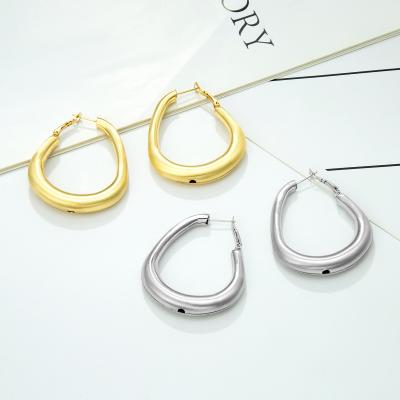 China FASHIONABLE New Hot Selling Unique Big Danty Gold Circle Earrings 18K 24K Gold Plated Jewelry For Women for sale