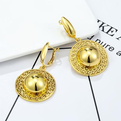 China TRENDY Women Jewelry African Inspired Drop Hat Shape Earrings Necklace Sets For Multiple Piercings With Short Hair for sale