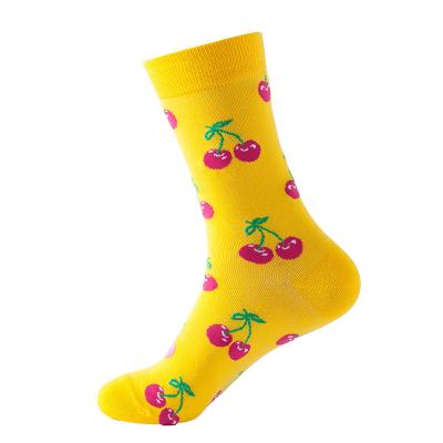 China Hot Design Amazon Sell Fashion Breathable Stocking Women Fruit Socks for sale