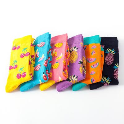 China QUICK DRY Loose Fruit Cotton Cartoon Fruit Socks Women Wholesale Funny Cute Logo for sale