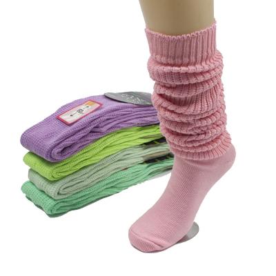 China Millenium cotton hot pink high quality thick QUICK DRY color girls long heavy women winter slouch sock for sale