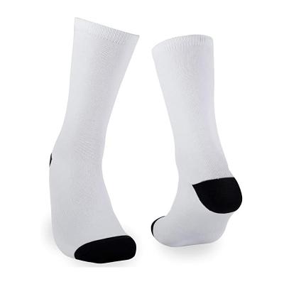 China Breathable High Quality White Polyester Logo Design Knitted Organic Cotton Custom 3D Unisex Socks Printed Sublimation Mens Blank Socks for sale