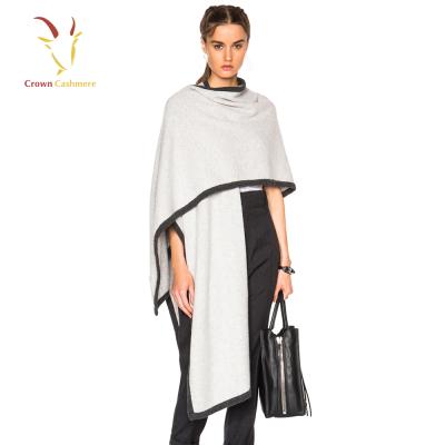 China Cashmere Women Winter Shawl And Wraps , Knitted Wool Wraps Ponchos For Ladies for sale