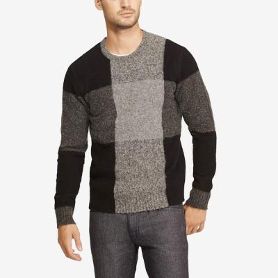 China Anti-pilling Men's Color Block Design Sweater Knitting Sweater for sale