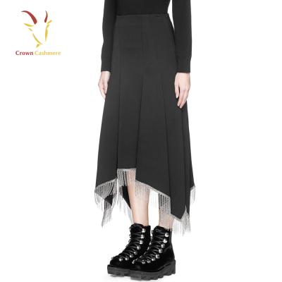 China Wholesale Long Woolen Skirt High Waist Plus Size Woolen Skirt for sale