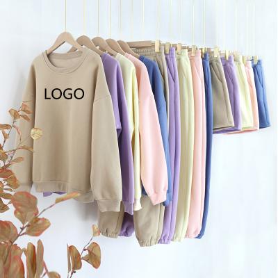 China Casual Simple Hoodie Cover Tracksuit Women Sports Custom 2 Piece Sweatshirts Set Pullover Hoodies Suits Sweatpants Shorts Home Outfits for sale