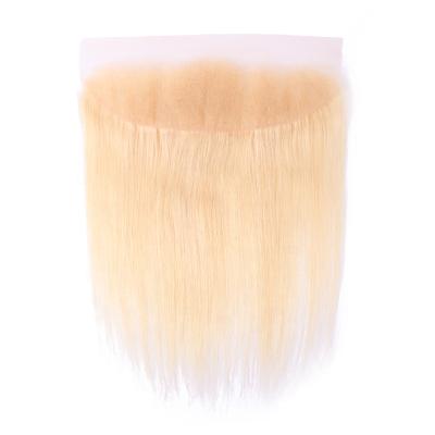 China Wholesale Cheap Transparent Cuticle Straight Aligned Remy Human Hair Vendor With Bundles And 613 Blonde Lace Frontal Closure 13X6 Hd for sale