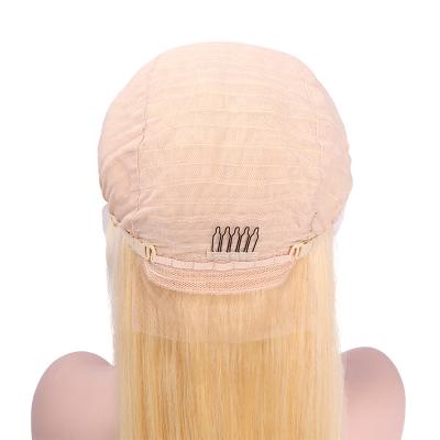 China Wholesale Price 2022 Body Wave #613 Blonde Color European Long Straight Cuticle Aligned Transparent Lace Front Human Hair Wigs HD 13*4 13*6 for sale