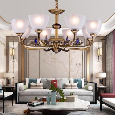 China Hotel Chandalier Pendant Lamp Modern 8AM Brass Chandelier Lighting For Villa Wholesale Decor Hotel Hanging Lamp Chandelier Lighting for sale