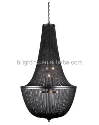 China Residential Atlantis Style Castle Black Way Modern Indoor Hanging Pendant Chandelier Fixtures European Fancy Chain Chandelier for sale