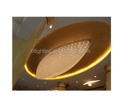 China Modern Large Modern Wall Ceiling Crystal Light For Restaurant Hotel Lobby Decor Lighting Flush Mount Church Modern Custom Lighting Decor for sale