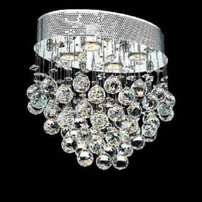 China Residential Contemporary Kitchen Ceiling Pendant Lamp Crystal Ceiling Light Fixture Crystal Drops Chrome Finish Hot Selling for sale