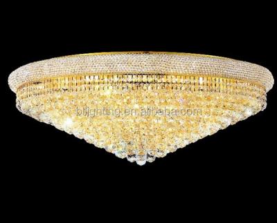 China Hot Sale Hotel Crystal Gypsum Ceiling Lamps Wholesale Villa Crystal Modern Decor Hotel Ceiling Lights Gold Flush Mount Customizable for sale