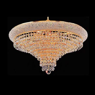 China Hotel Zhongshan Best Selling Indoor Ceiling Lights Classic Lighting Modern Gold Crystal Flush Mount Living Room Interior Decoration for sale