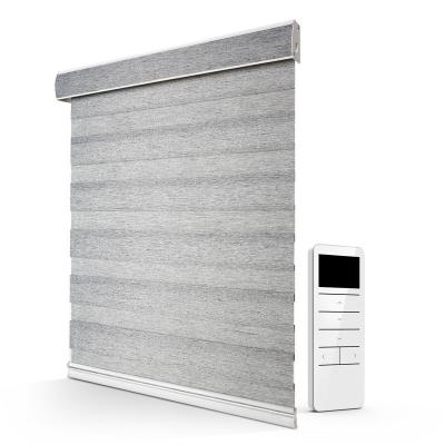 China Motorized Blackout Day And Night Motorized Zebra Shades Automatic Zebra Blinds Te koop