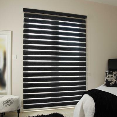 China Black Day And Night Blackout Window Blinds Double Zebra Roller Blinds zu verkaufen